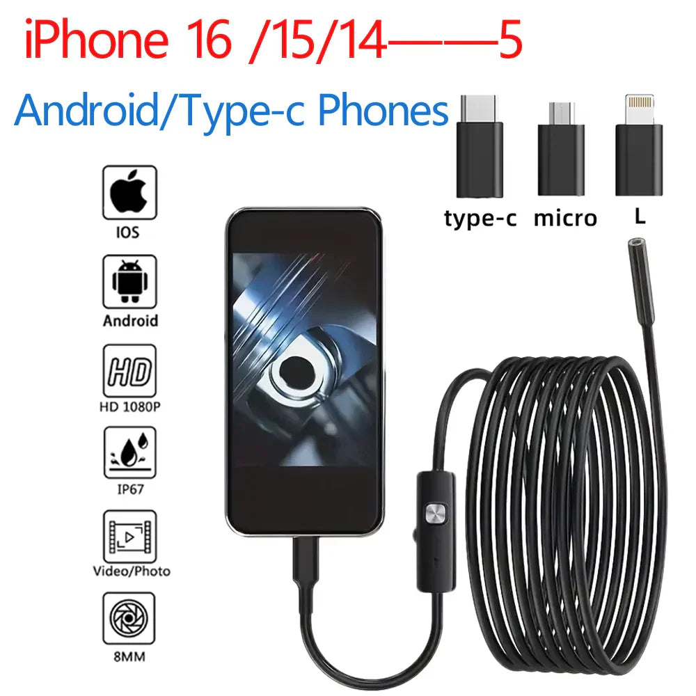 High Definition Industrial Endoscope Camera for Pipeline Inspection